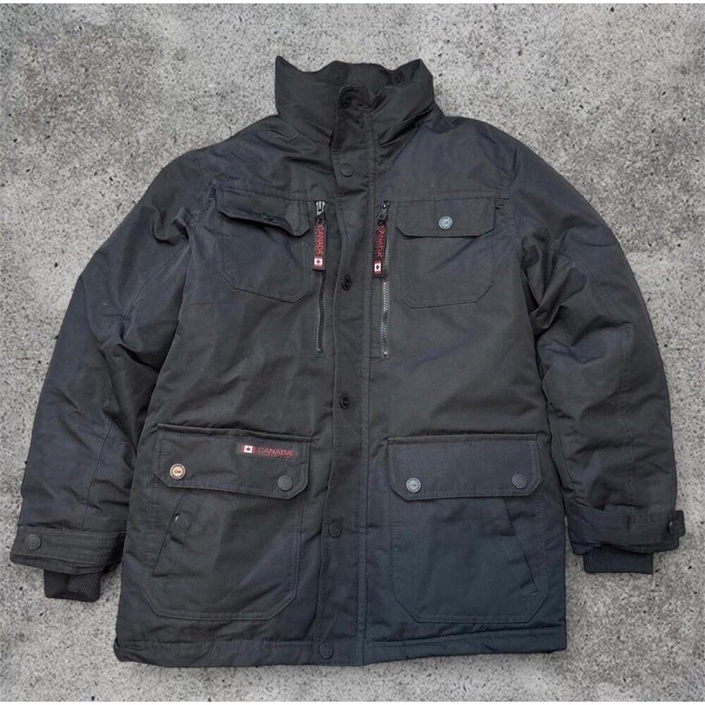 Canada Weather Gear Black Arctic Parka Utility Winter Jacket Youth Large 14/16